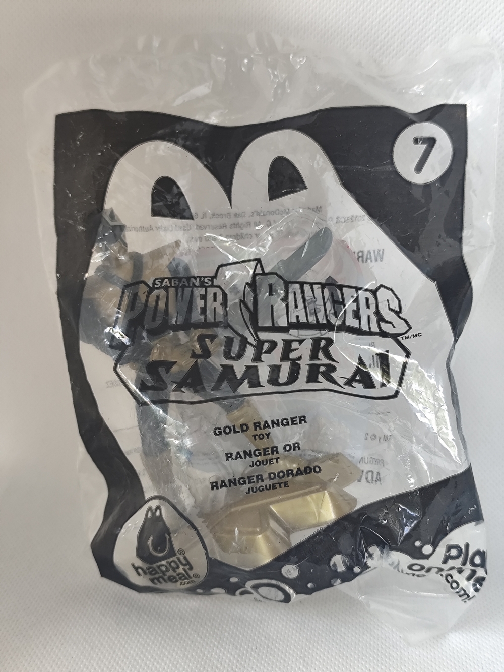 3/$25💙2012 Power Rangers Super Samurai Gold Ranger # 7 McDonalds Happy Meal Toy